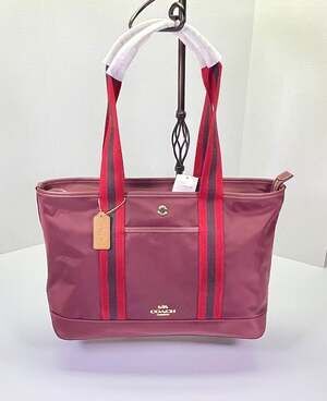 Coach Large ELLIS TOTE in Wine/Bergundy Multi NWT